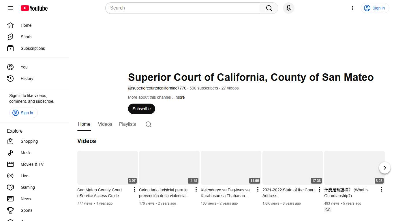Superior Court of California, County of San Mateo - YouTube